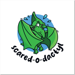 Scared-o-dactyl (on light colors) Posters and Art